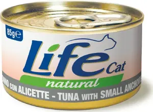 Wet cat food Life Pet Care LIFE CAT 85 g — Tuna with Small Anchovies (whitebaits) — single can