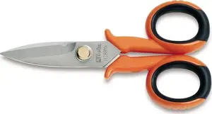 Cutting shears for electricians Beta Tools 1128BMX, straight blades with micro-serrations, stainless steel