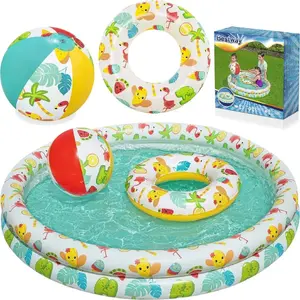 Inflatable Kids Pool Bestway 3-in-1 122 x 20 cm model 51124