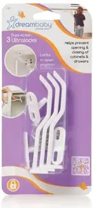Child safety door/window lock Dreambaby Zamek ultra – pack of 3 (DRE000005)