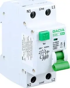 УЗО с модулем защиты от перегрузки VCX GACIA SL6N 2P B 16A 30mA 1P+N тип AC