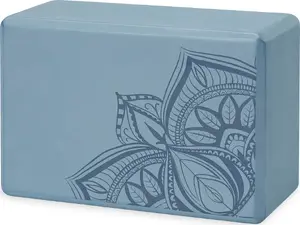 Yoga block Gaiam Blue Shadow Point model 63680 – foam support for poses
