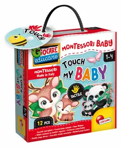 Развивающая игрушка Lisciani Montessori Baby - Touch my baby, интерактивный сенсорный плюш для раннего обучения