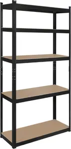 Металлический складской стеллаж Rebel Tools RB-1251B 180×90×40 см, черный