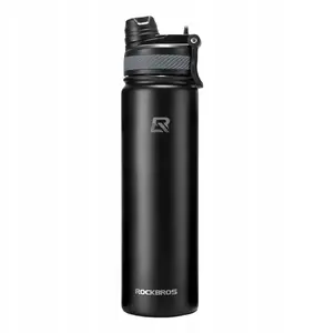 Termosbūtle velosipēdam Rockbros 35210029002 650 ml — Rockbros izolēta dzeramā pudele, melna