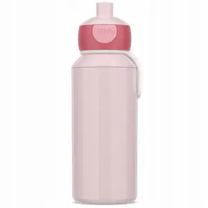 Baby bottle U-grow Pop-Up Campus 400 ml, Cool Pink, leak-proof drinking bottle for infants