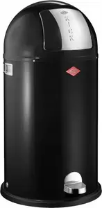 Atkritumu tvertne Wesco KickBoy 40 l melna — pedāļu vadāma