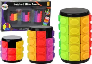 LEANToys logical puzzles set — Cylinder, 3 difficulty levels, educational stacking game