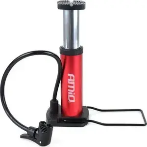 Foot Pump Amio Mini PU03 — metal, up to 11 BAR / 160 PSI (compact hand-operated air pump)
