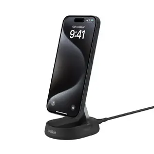 Магнитная беспроводная зарядка ITE Media BoostCharge Qi2 15W с блоком питания, черная