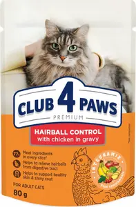Kaķu barība Synteza CLUB4Ł KOT maisiņš 80 g Hairball Control