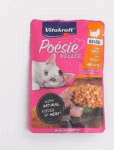 Влажный корм для кошек Vitakraft Poesie Indyk в желе 85 г