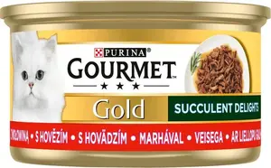 Влажный корм для кошек Gourmet Gourmet Gold Karma с говядиной 85 г пауч