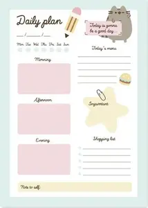 Planner Pusheen Foodie daily planner — Pusheen brand, model BT-BNE0023, dated daily layout