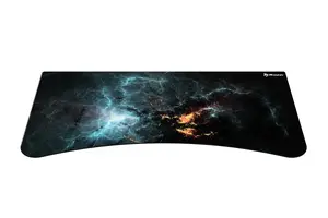 Mouse pad arozzi ARENA-D012 — large cloth gaming mat, stitched edges, black/blue/orange