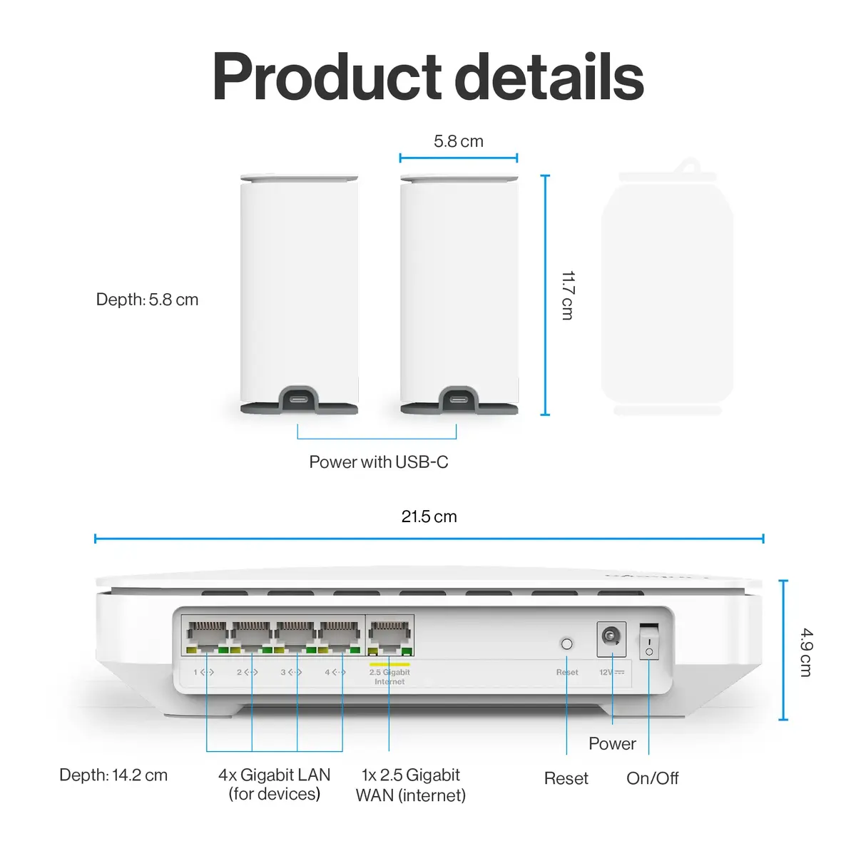 LINKSYS Velop Micro Mesh Wi‑Fi 6, комплект 3 шт. Photo 6