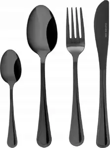Cutlery set Amefa Luce for 6 persons, 24 pieces, black finish