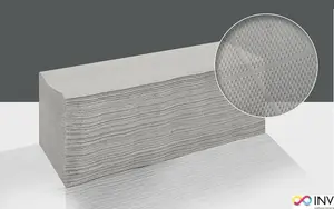 Paper hand towels Cliver ZZ 1-ply recycled paper, pack 20x200 sheets, gray