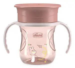 CHICCO apmācību krūzīte 360° modelis 695115 pašpietiekamai dzeršanai — beznoplūdes dizains
