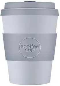 Ceļojumu krūze Ecoffee cup Solid Colours Glittertind 350 ml — sudraba atkārtoti lietojama take-away krūze