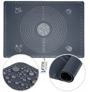 Silicone Pastry Mat Vilde 279002, non-slip baking mat 64×45 cm XXL, thick kitchen work surface