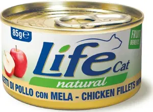 Wet cat food Life Pet Care LIFE CAT chicken & apple fillets 85 g pouch