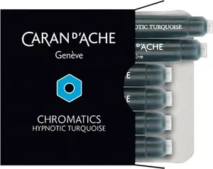 Tintes kārtridži Caran d’Ache Chromatics tirkīzzils, komplekts 6 gab.