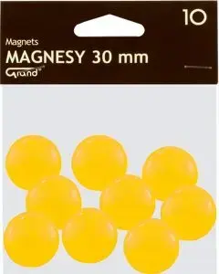 Magnet discs 20 mm yellow pack of 10, kw trade KWTR0229