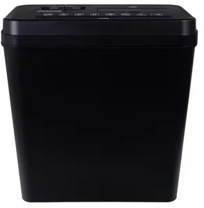 Shredder office products, strip-cut, up to 10 A4 sheets, 14 L waste bin, black
