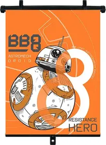 No name suction-cup roller blind 36×45 cm Star Wars BB8 universal fit