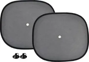 Sunshade Side Shields Amio AMI-01537 black set of 2 44×38 cm for car windows