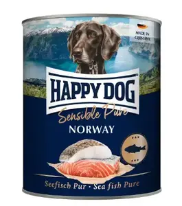 Suņu barības bundža happy dog Norway (zivs) 800 g