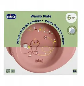 Heated Baby Plate CHICCO model CHI000654, pink, for 6 months+