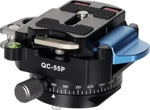 Ātratslēgas skava Sirui Panorama QC-55P ar Arca‑Swiss plati panorāmas galvām un statīviem