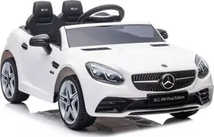 Elektriskais braucamrīks ar akumulatoru Lean Cars Mercedes SLC 300 — balts, 12V akumulators, bērnu modelis