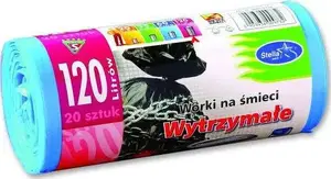 Atkritumu maisi Stella Pack STELLA PACK izturīgi zili 120 l, 20 gab. ruļlī
