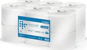 Toilet paper Velvet Professional Jumbo, 2-ply, 800 sheets, 100 m, pack of 12, white