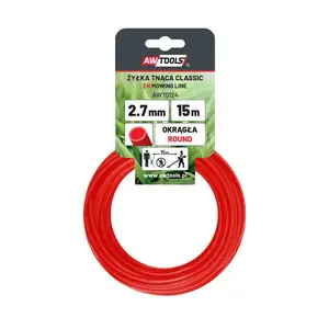 Trimmera aukla AWTools Classic 2,7 mm 15 m apaļa, modelis AW70124