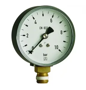 Pressure gauge Afriso RF 80 RAD vertical Ø80 mm 0–10 bar 1/2" Class 2.5 (MPN 63564)