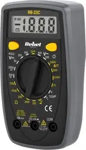 Multimetrs Rebel Tools RB-33C — pārnēsājams digitālais mērīšanas instruments, modelis RB-33C