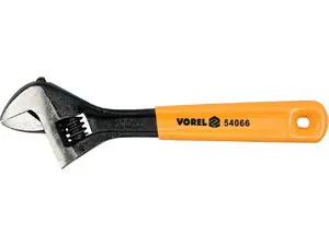 Adjustable wrench Vorel 200 mm with rubber handle model 54066