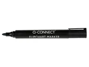 Flipčarta marķieris Q-Connect KF15392, apaļa uzgaļa, melns