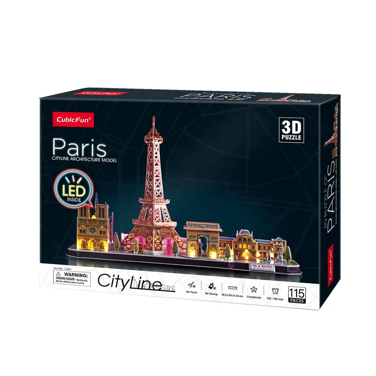 3D puzle City Line LED Parīze L525H Photo 4