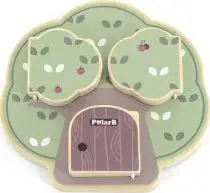 Koka izglītojošā spēle 'Peek-a-boo koks' Viga Toys PolarB 44088, koka attīstošā rotaļlieta