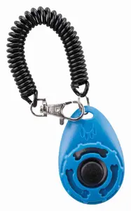 Clicker for dog and cat Trixie TX-22863 — two-color black/blue training clicker
