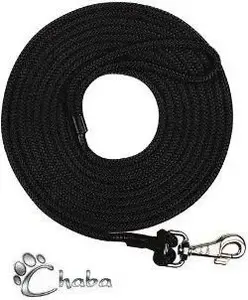 Leash training line Chaba SMYCZ TRENING.LINKA 8/10m black — long training lead