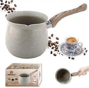 Moka-style Turkish coffee pot KingHoff KH-1982, marble finish, 1.8 L, induction-compatible