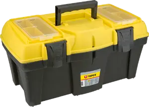 Tool box Topex 79R125 — portable metal tool storage box, compact design