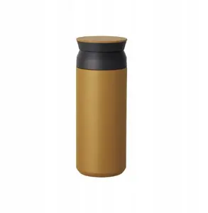 Travel mug Kinto TRAVEL 500 ml, brown, insulated stainless steel cup