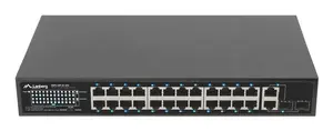 Network switch Lanberg RSFE-24P-2C-250 Unmanaged 26× Gigabit (10/100/1000) PoE, 1U rack, black